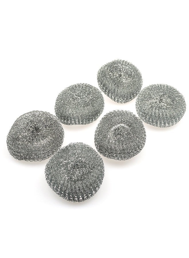 OFXDD Large Stainless Steel Sponge Set, Metal Sponge, Metal Scrubber, Stainless Steel scouring pad (Pack of 6) - Image 1
